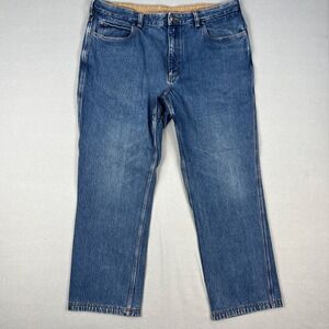 Duluth Trading Co Jeans Mens 41x30.5 Medium Wash Blue Denim Work Casual‎ Cotton